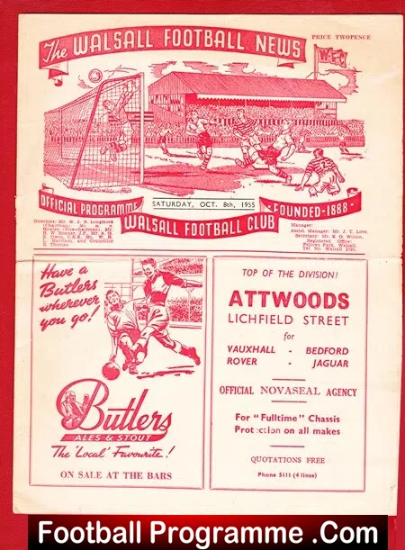 Walsall v Norwich City 1955