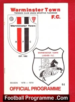 Warminster Town Ladies v Chippenham 1978 - Womens Football - football programme