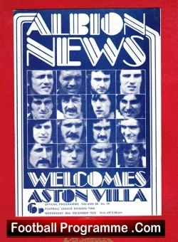 West Bromwich Albion v Aston Villa 1973