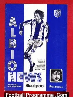 West Bromwich Albion v Blackpool 1976
