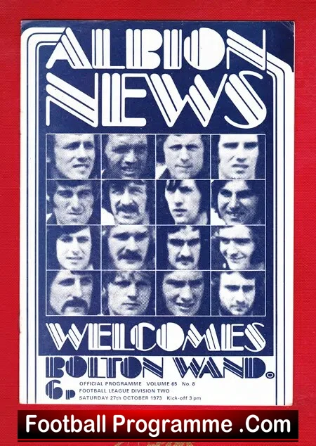 West Bromwich Albion v Bolton Wanderers 1973