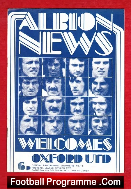 West Bromwich Albion v Oxford United 1973