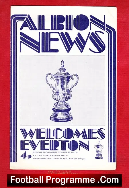 West Bromwich Albion v Everton 1974 – FA Cup Replay
