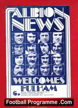 West Bromwich Albion v Fulham 1973