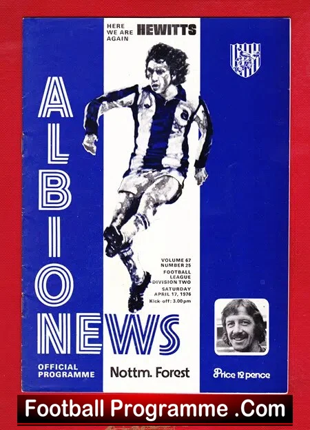 West Bromwich Albion v Nottingham Forest 1976