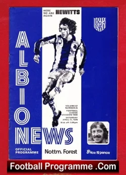 West Bromwich Albion v Nottingham Forest 1976