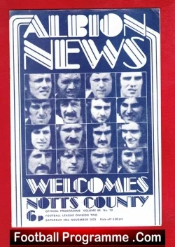 West Bromwich Albion v Notts County 1973