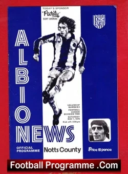 West Bromwich Albion v Notts County 1975