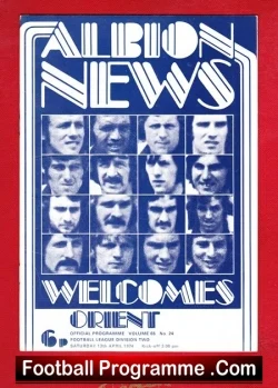 West Bromwich Albion v Orient 1974