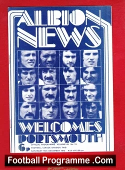 West Bromwich Albion v Portsmouth 1973