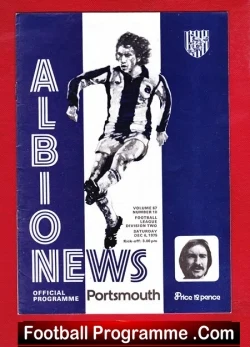 West Bromwich Albion v Portsmouth 1975 - football programme