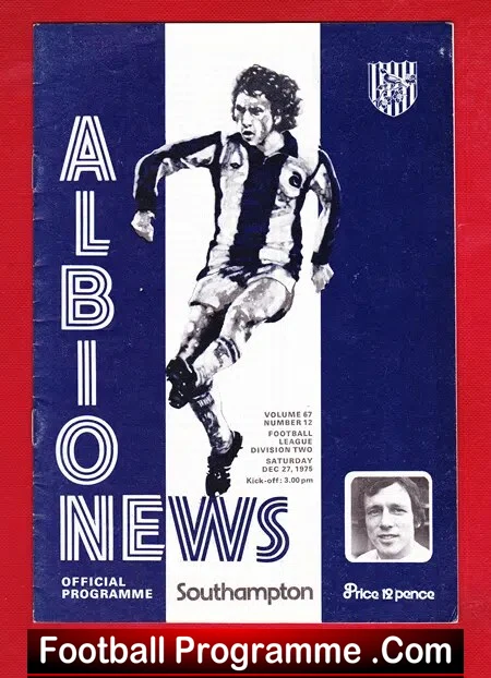 West Bromwich Albion v Southampton 1975