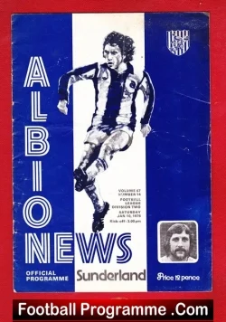 West Bromwich Albion v Sunderland 1976 - football programme