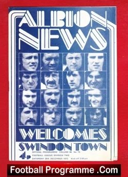 West Bromwich Albion v Swindon Town 1973