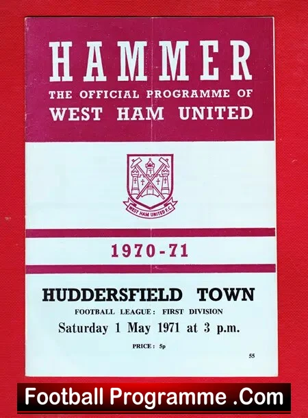 West Ham United v Huddersfield Town 1971