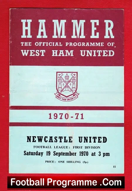 West Ham United v Newcastle United 1970