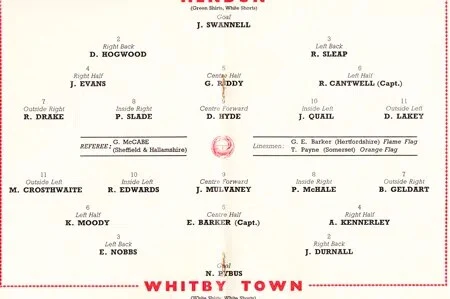 Whitby Town v Hendon 1965 - Amateur Cup Final Wembley