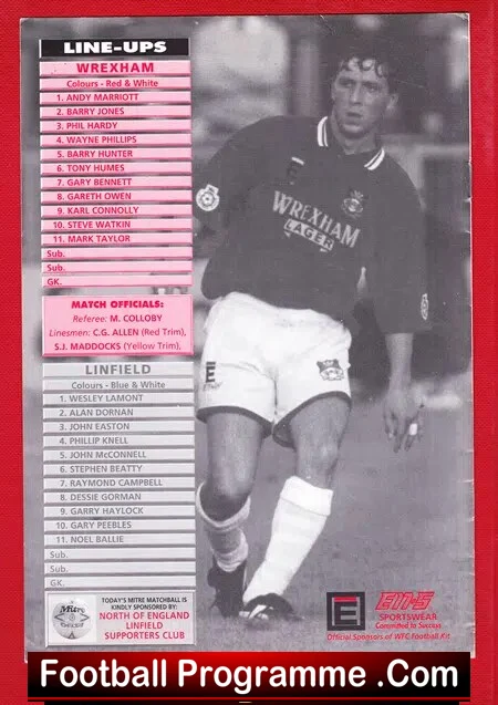 Wrexham v Linfield 1994 - Friendly Match