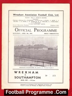Wrexham v Southampton 1960