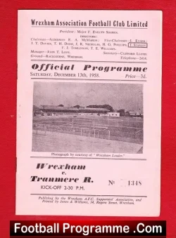 Wrexham v Tranmere Rovers 1958 – Signed