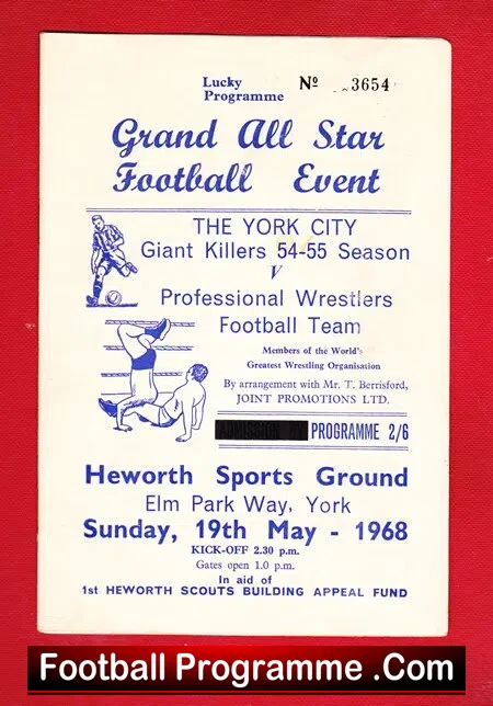 York City v Professional Wrestlers 1968 Multi Autographed SIGNED
