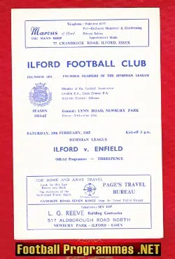 Ilford v Enfield 1965