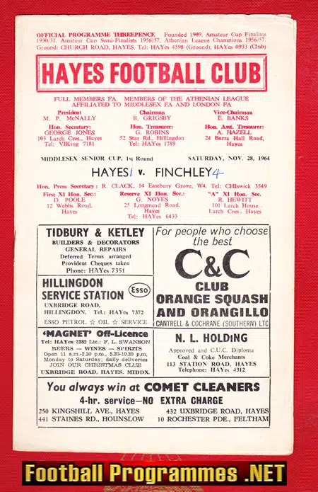 Hayes v Finchley 1964