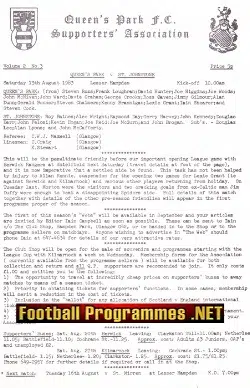 Queens Park v St Johnstone 1983 – Friendly Match Scotland