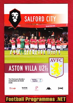 Salford City v Aston Villa 2019 – Under 21 – U21