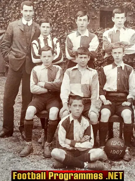 Wales Schoolboys Football Team Original Photograph 1906 - 1907