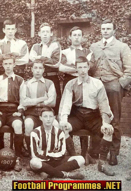 Wales Schoolboys Football Team Original Photograph 1906 - 1907