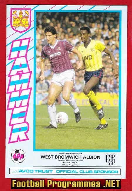 West Ham United v WBA 1985