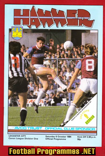 West Ham United v Leicester City 1984