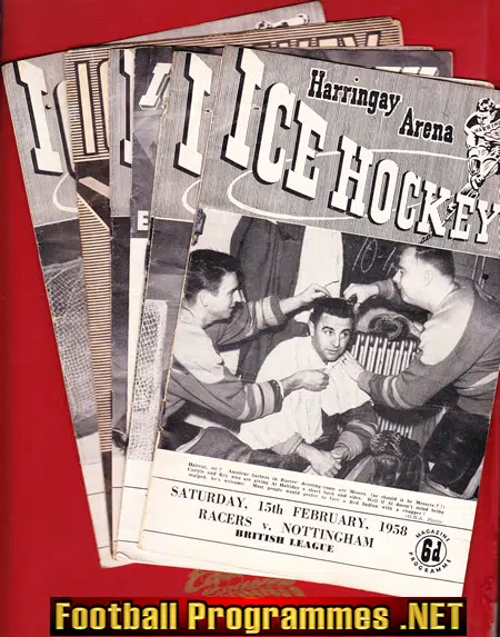 1 Pack of 28 Old Harringay Ice Hockey Team Programmes 1958