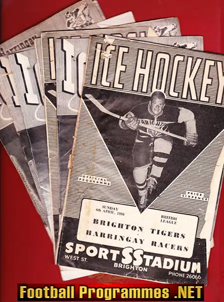 1 Pack of 28 Old Harringay Ice Hockey Team Programmes 1958