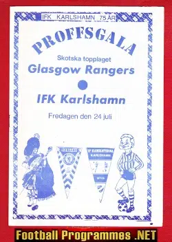 IFK Karlshamn v Glasgow Rangers 1981 - Friendly Match Sweden