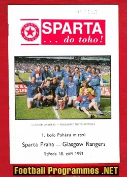 Sparta Prague v Glasgow Rangers 1991 - Sparta Praha - Czech