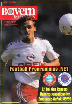 Bayern Munich v Glasgow Rangers 1989 - German - Germany