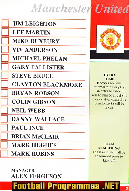 Manchester United v Crystal Palace 1990 - FA Cup Final Wembley