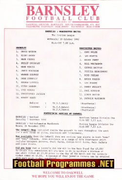 Barnsley v Manchester United 1992 – Reserves – Bryan Robson