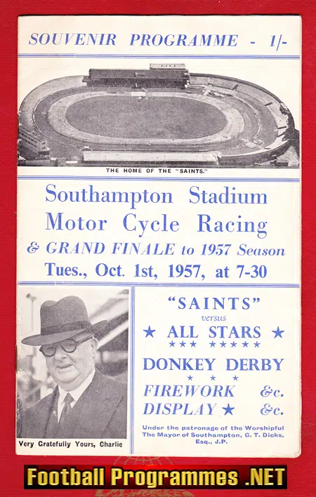 Southampton Stadium Motor Cycle Racing Grand Final 1957