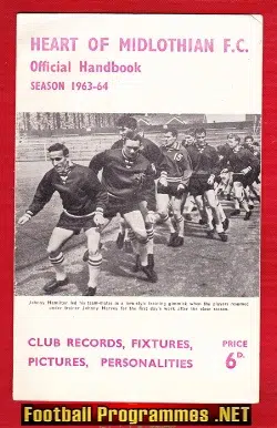 Heart Of Midlothian Hearts Football Handbook 1963 - 1964