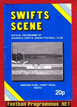 Jeanfield Swifts v Glasgow Rangers 1986 – Simpson Park – Crieff