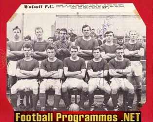 Walsall Football Club Team Squad Multi Signed 1960s