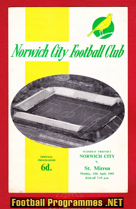 Norwich City v St Mirren 1965 – Friendly Match