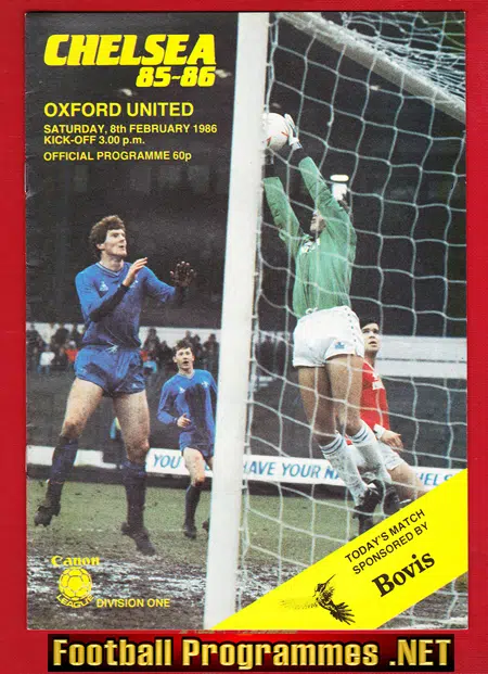 Oxford United v Chelsea 1986