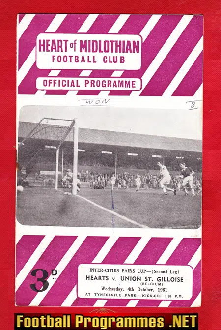 Heart Of Midlothian v Union St Gilloise 1961 - Fairs Cup Belgium
