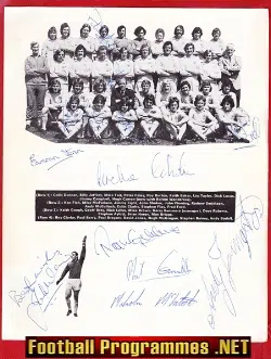 Oxford United + WBA Multi Signed Team Squad Picture 1970s