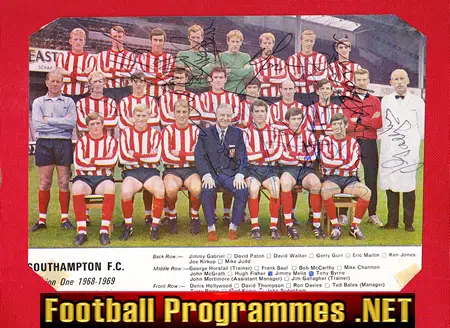 Southampton Football Club Multi Signed Team Picture 1968