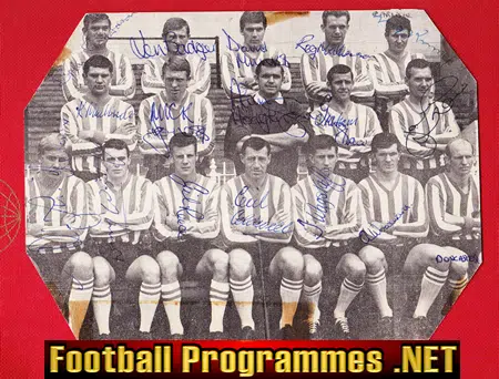 Sheffield United Football Multi Signed Team Squad Picture 1960s